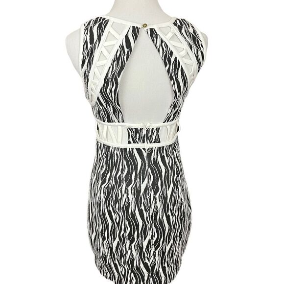 Ark & Co Black and White Bodycon Cutout Dress S - Picture 3 of 6